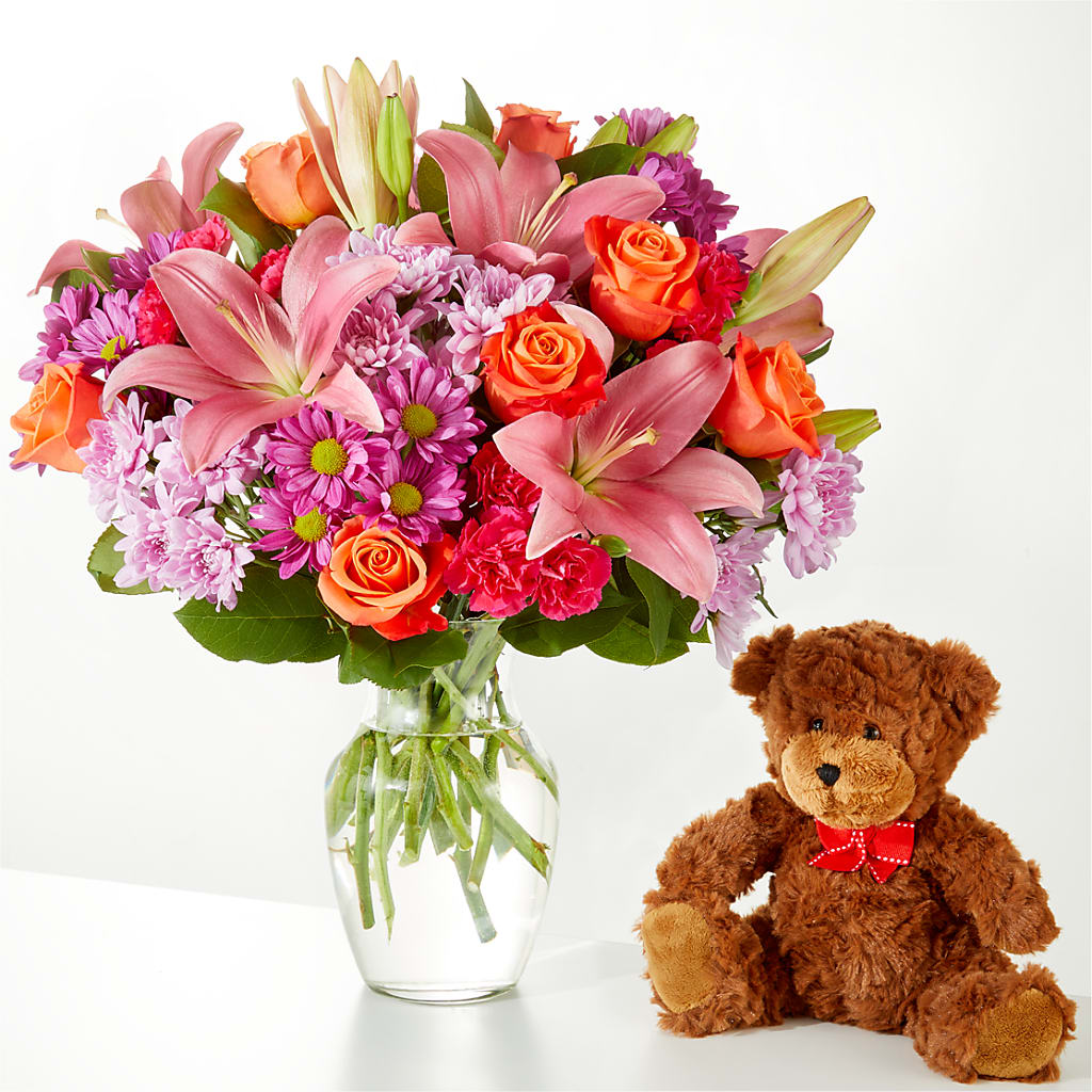 One and Only Bouquet and Bear Bundle – Roseland Floral Co Inc, Charlotte NC