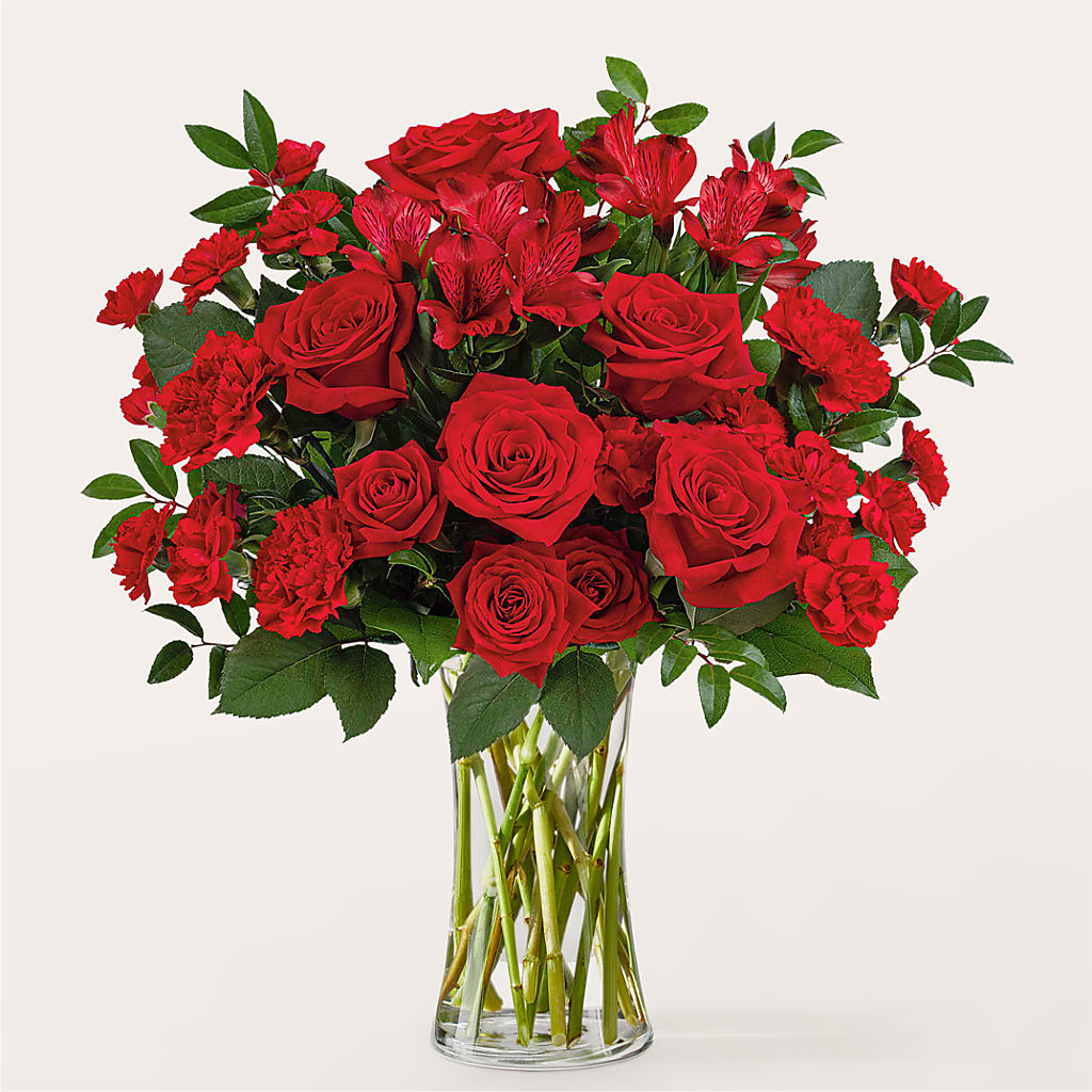 Brilliant Ruby Bouquet – Roseland Floral Co Inc, Charlotte NC