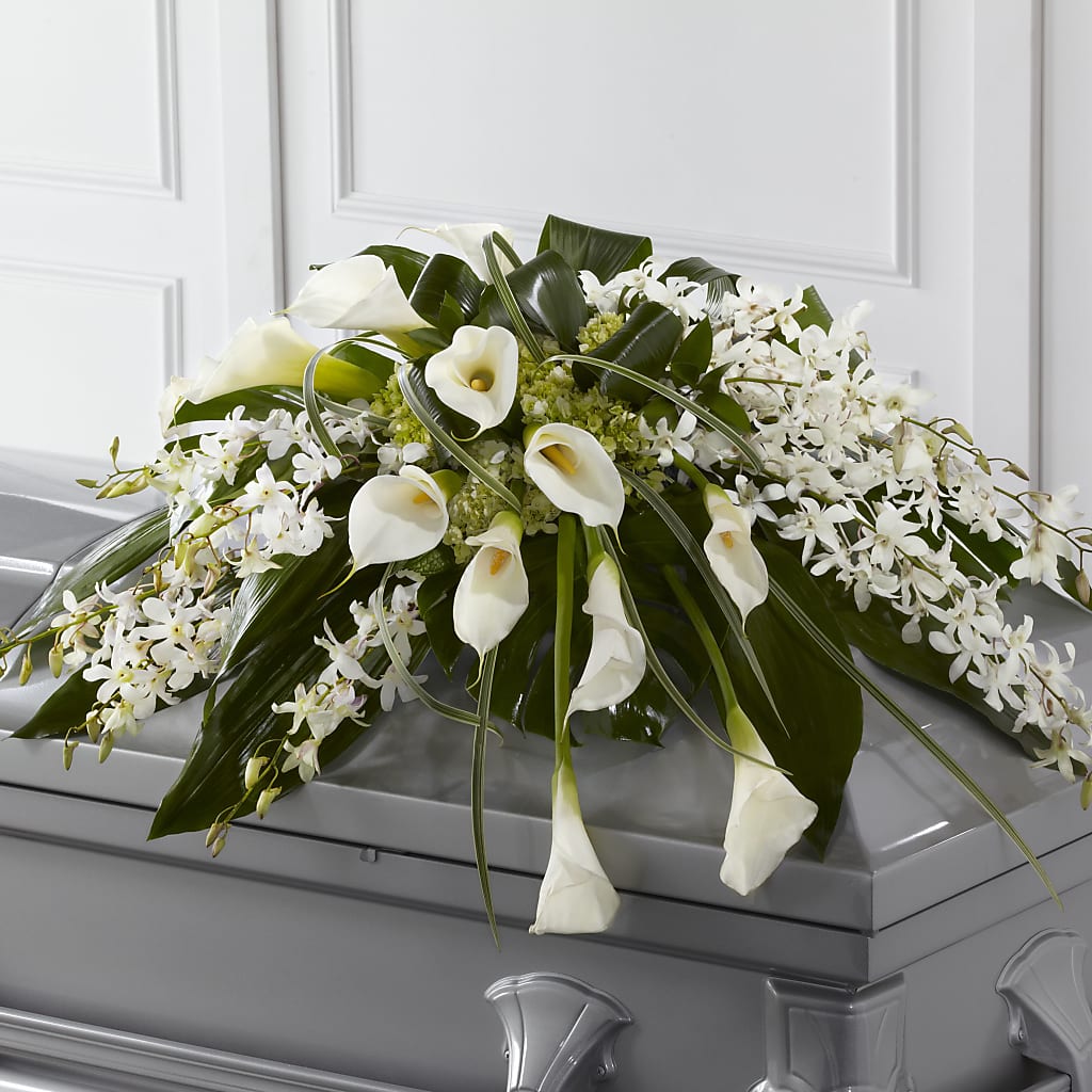 Angel Wings Casket Spray – Roseland Floral Co Inc, Charlotte NC