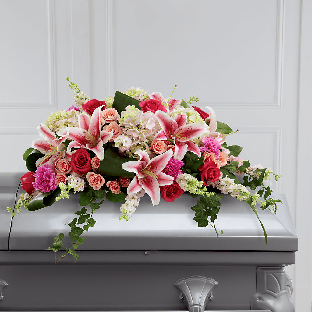 Splendid Grace Casket Spray – Roseland Floral Co Inc, Charlotte NC