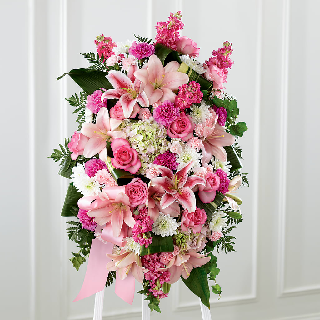 Comforting Standing Spray – Roseland Floral Co Inc, Charlotte NC