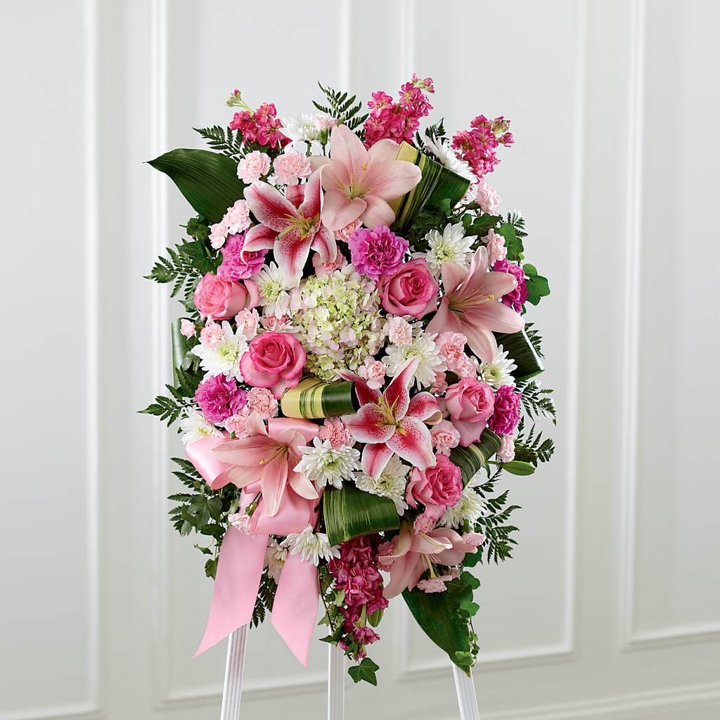 Comforting Standing Spray – Roseland Floral Co Inc, Charlotte NC