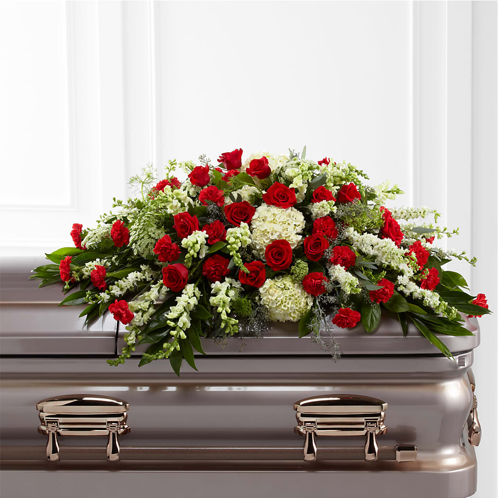 Sincerity Casket Spray – Roseland Floral Co Inc, Charlotte NC