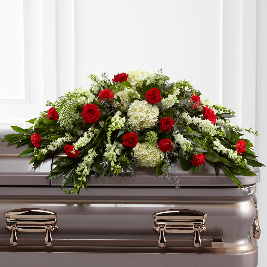 Sincerity Casket Spray – Roseland Floral Co Inc, Charlotte NC