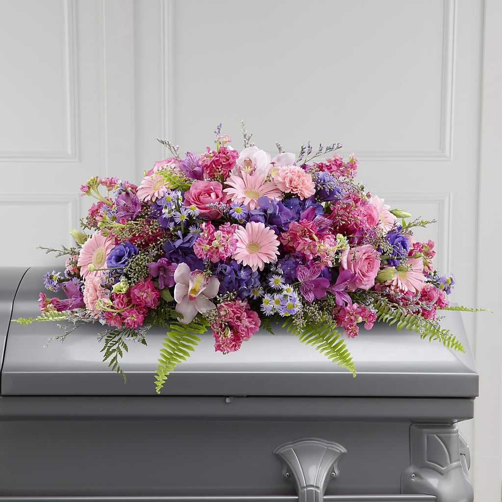 Glorious Garden Casket Spray – Roseland Floral Co Inc, Charlotte NC