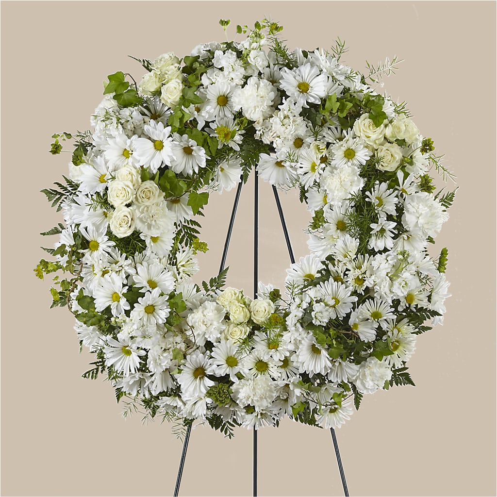 Faithful Wishes Wreath – Roseland Floral Co Inc, Charlotte NC