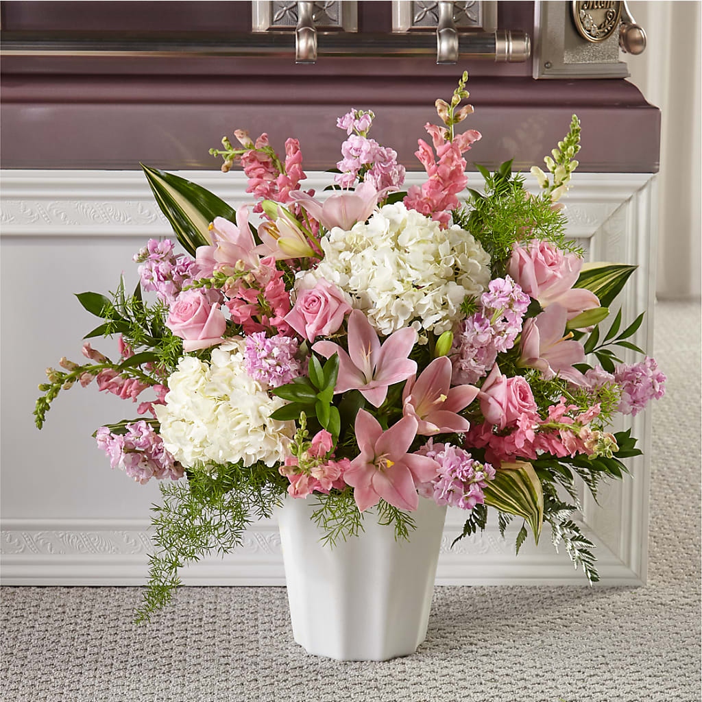 Simply Serene Floor Basket – Roseland Floral Co Inc, Charlotte NC