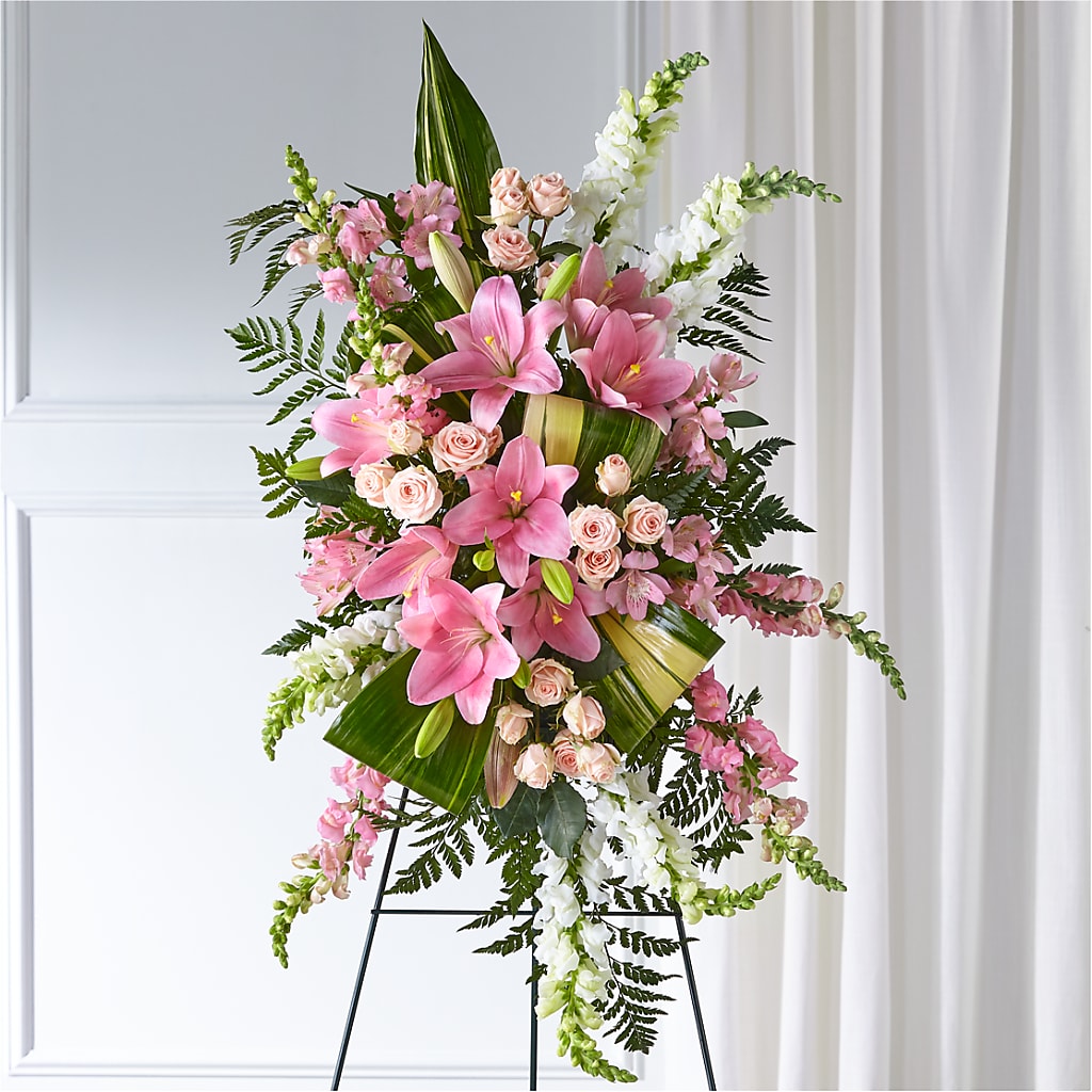 Elegant Embrace Standing Spray – Roseland Floral Co Inc, Charlotte NC