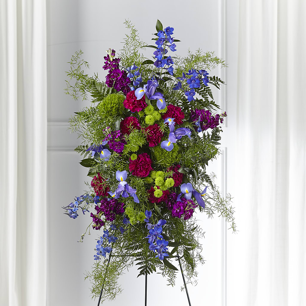 Heavenly Skies Standing Spray – Roseland Floral Co Inc, Charlotte NC