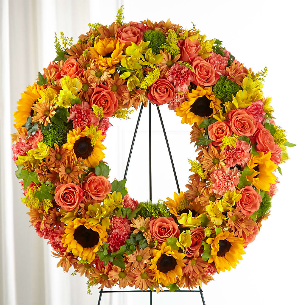 Autumnal Memories Wreath (Standard) – Roseland Floral Co Inc, Charlotte NC
