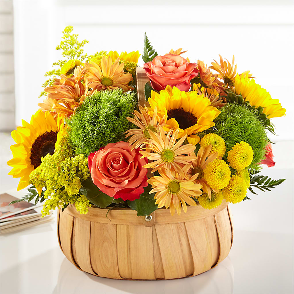 Harvest Sunflower Basket – Roseland Floral Co Inc, Charlotte NC