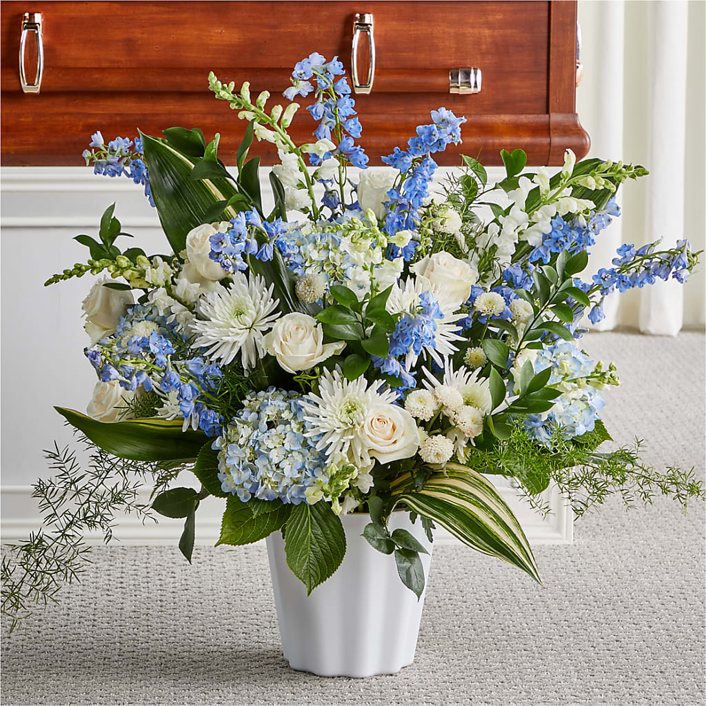 Everlasting Memories Floor Basket – Roseland Floral Co Inc, Charlotte NC