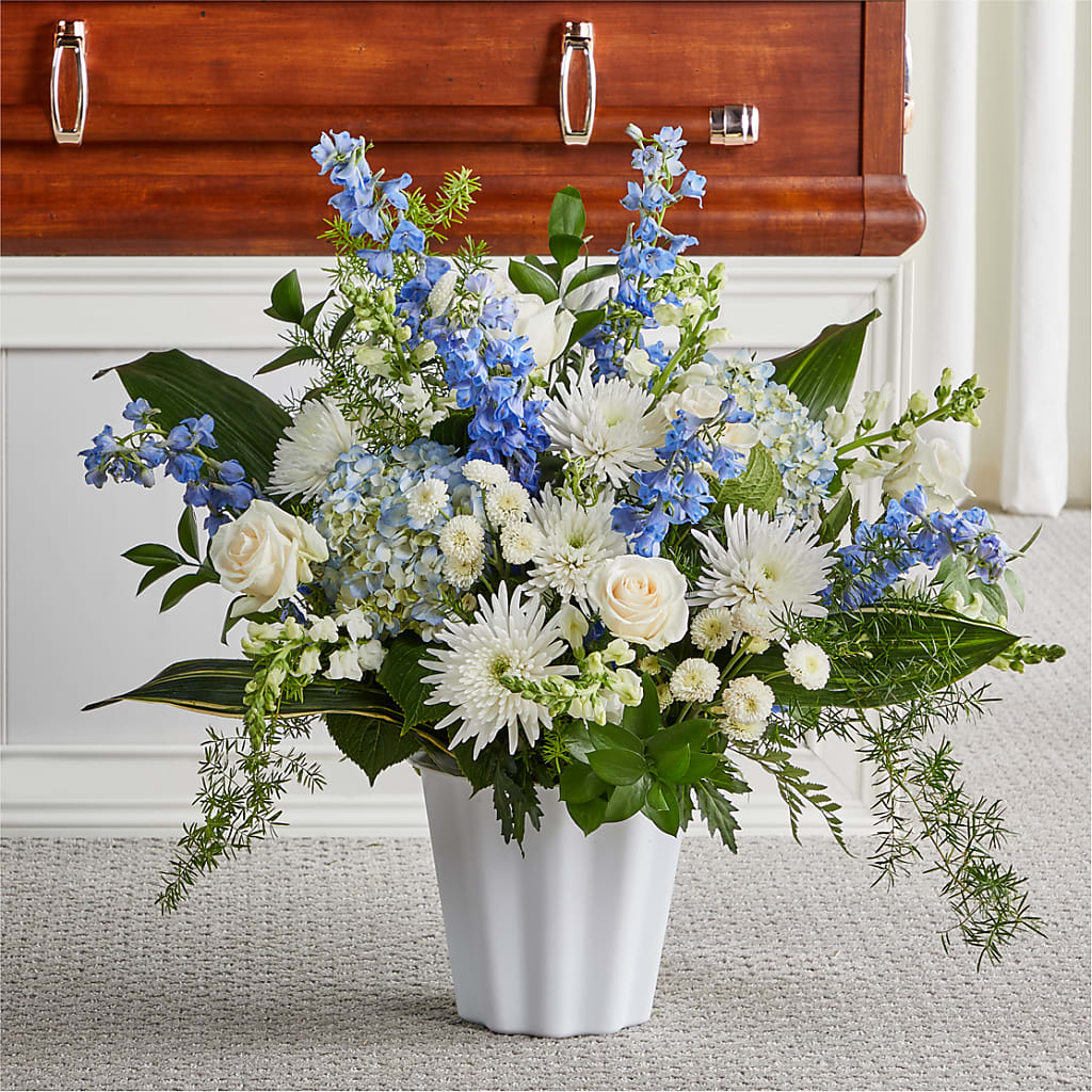 Everlasting Memories Floor Basket – Roseland Floral Co Inc, Charlotte NC
