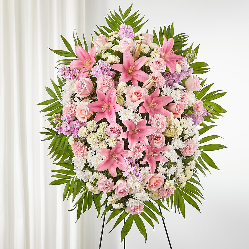 Offering Solace Standing Spray – Roseland Floral Co Inc, Charlotte NC
