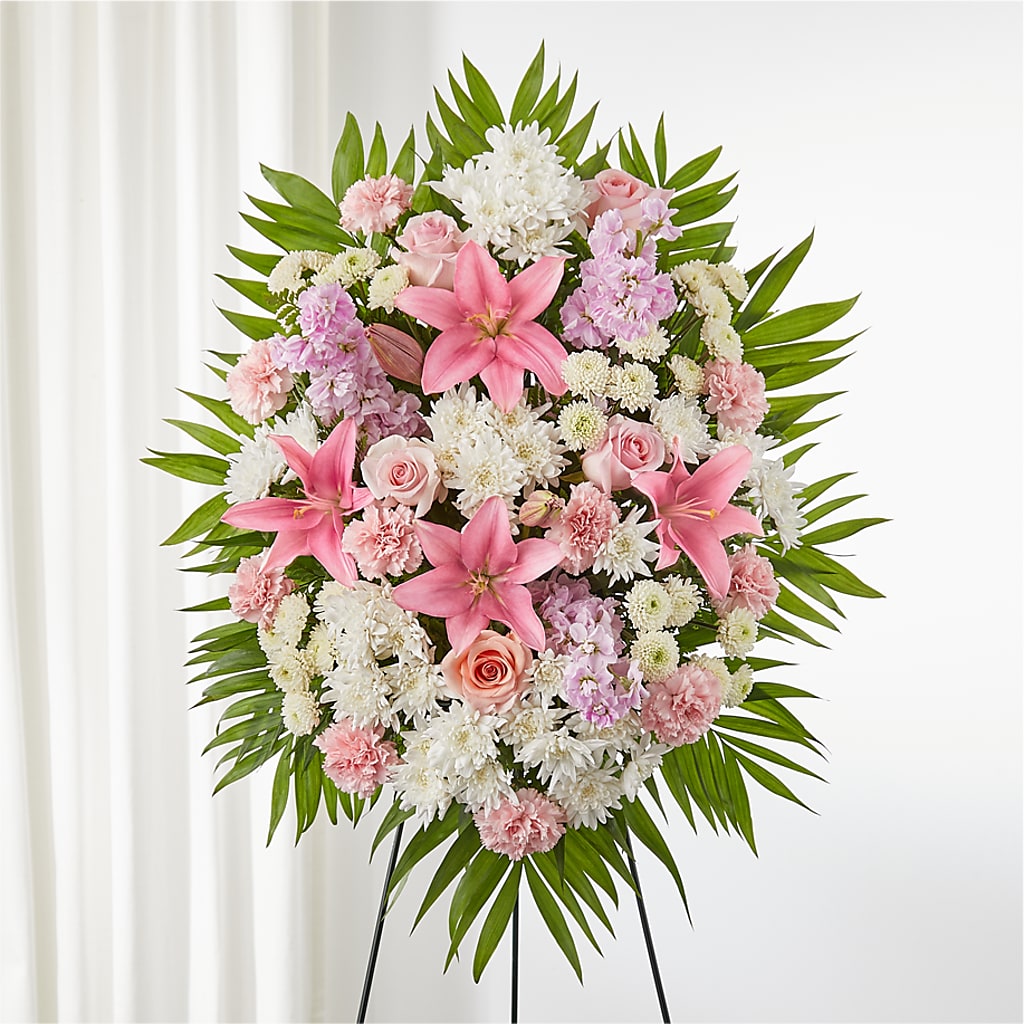 Offering Solace Standing Spray – Roseland Floral Co Inc, Charlotte NC