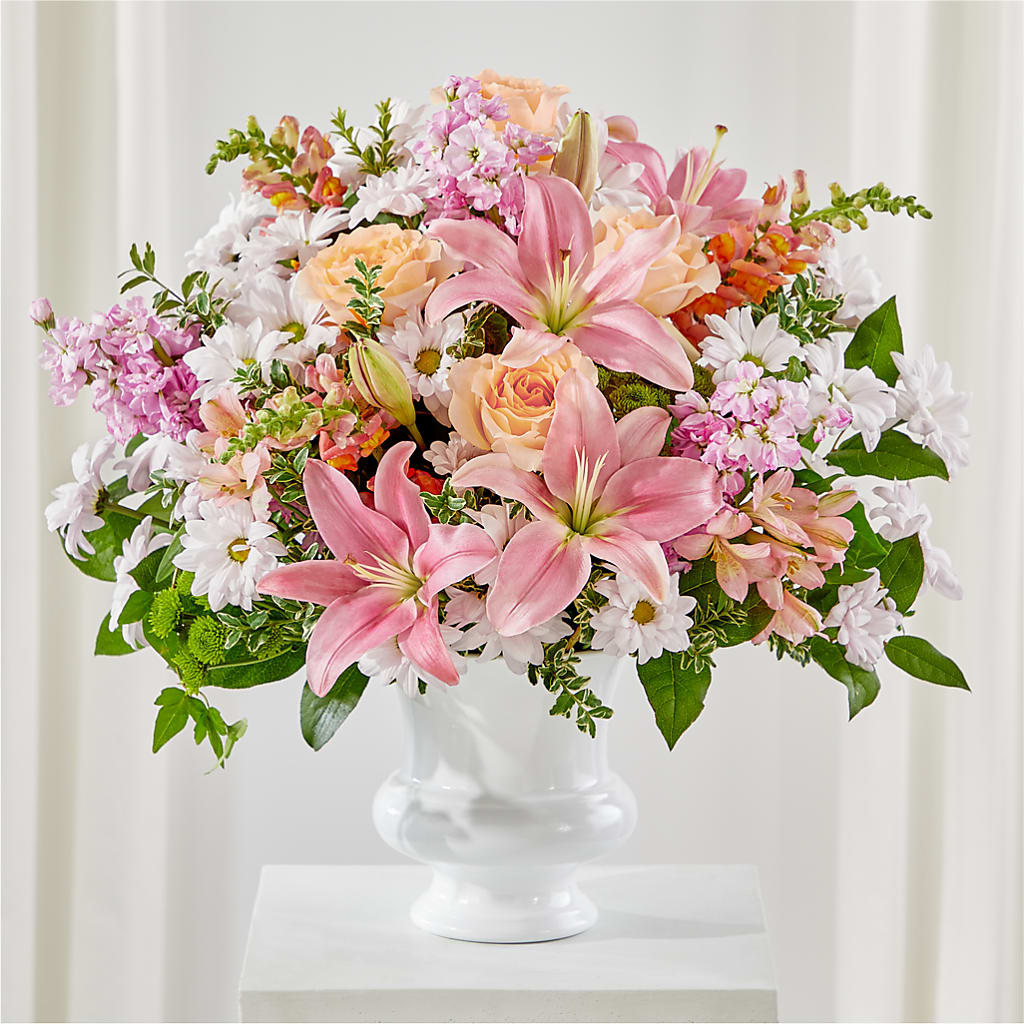 Heartfelt Gesture Urn Arrangement – Roseland Floral Co Inc, Charlotte NC