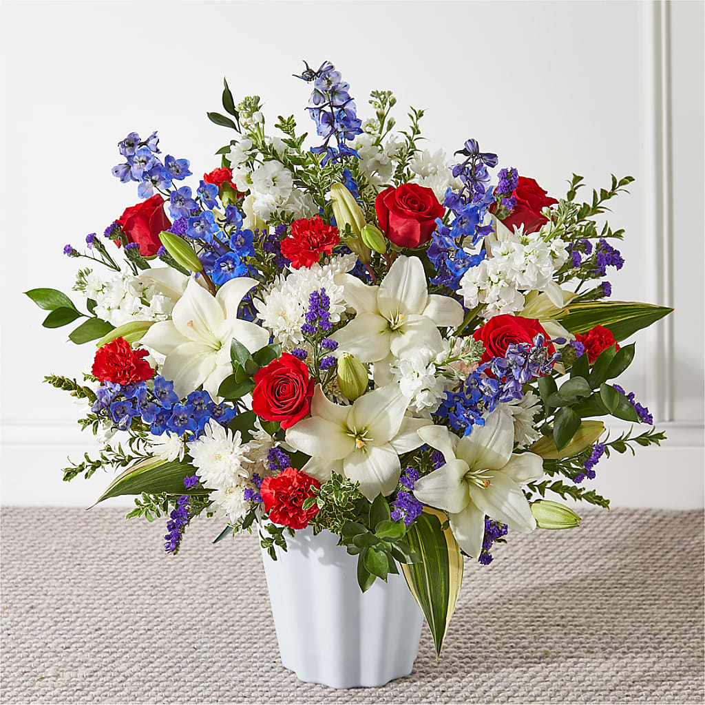 Consoled Floor Basket – Roseland Floral Co Inc, Charlotte NC