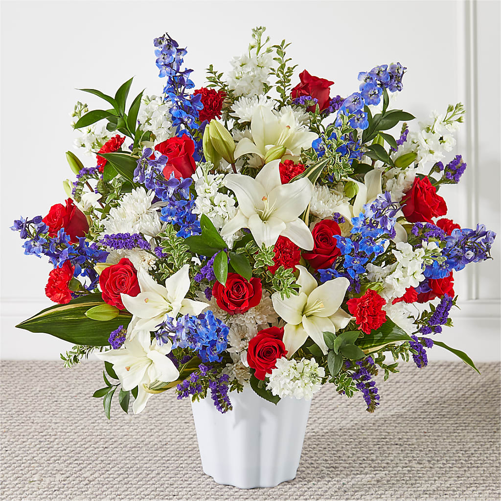 Consoled Floor Basket – Roseland Floral Co Inc, Charlotte NC