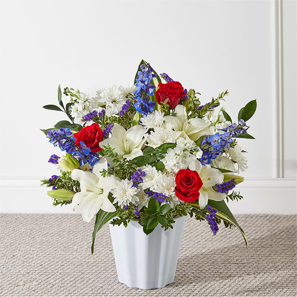 Consoled Floor Basket – Roseland Floral Co Inc, Charlotte NC