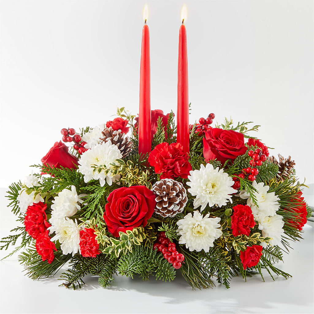 Holiday Soiree Centerpiece – Roseland Floral Co Inc, Charlotte NC