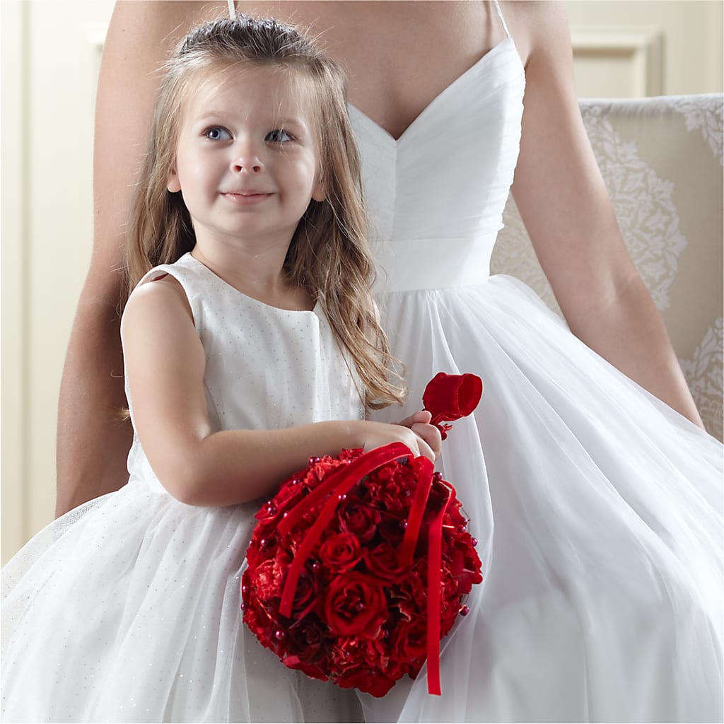 Pure at Heart Flower Girl Arrangement – Roseland Floral Co Inc, Charlotte NC