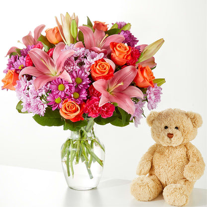 One and Only Bouquet and Bear Bundle –  Roseland Floral Co Inc, Charlotte NC