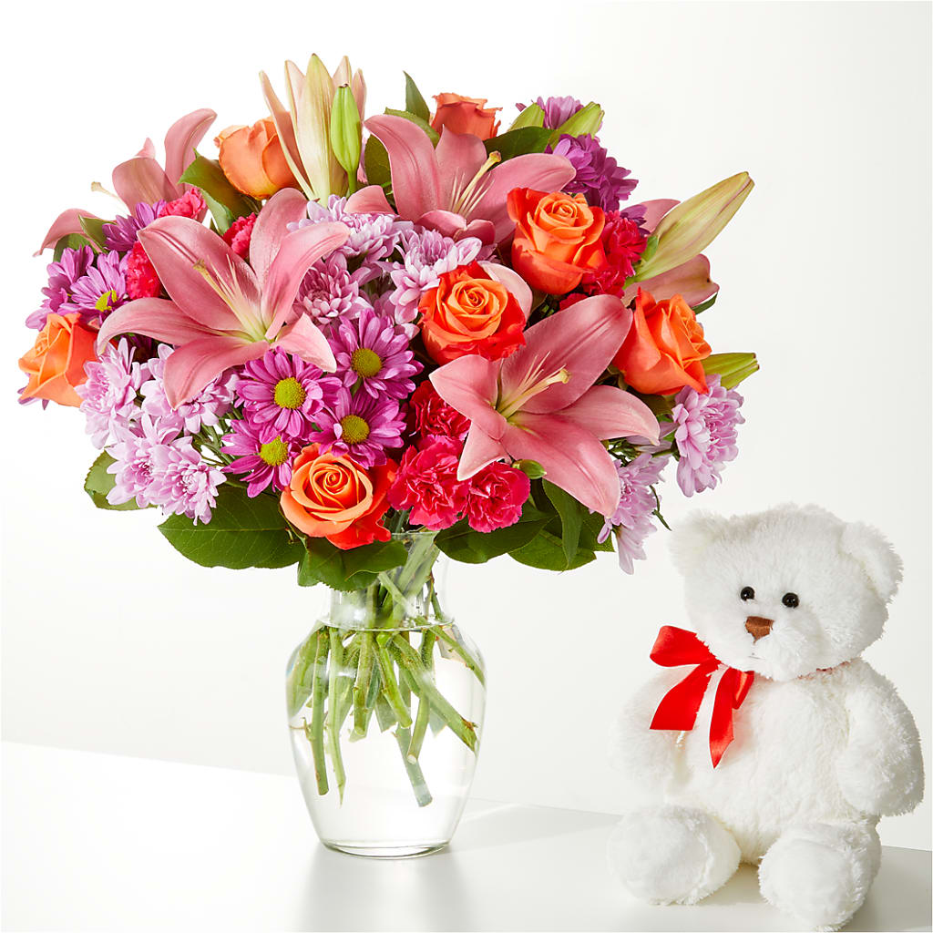 One and Only Bouquet and Bear Bundle –  Roseland Floral Co Inc, Charlotte NC