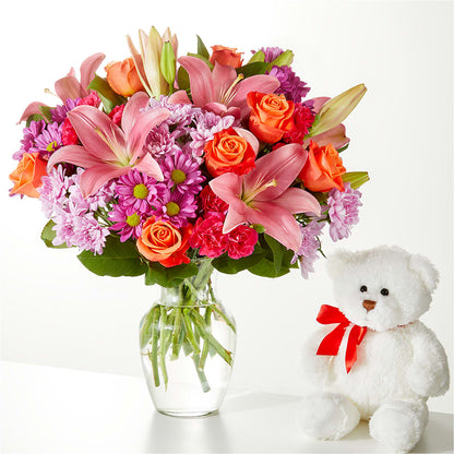 One and Only Bouquet and Bear Bundle –  Roseland Floral Co Inc, Charlotte NC
