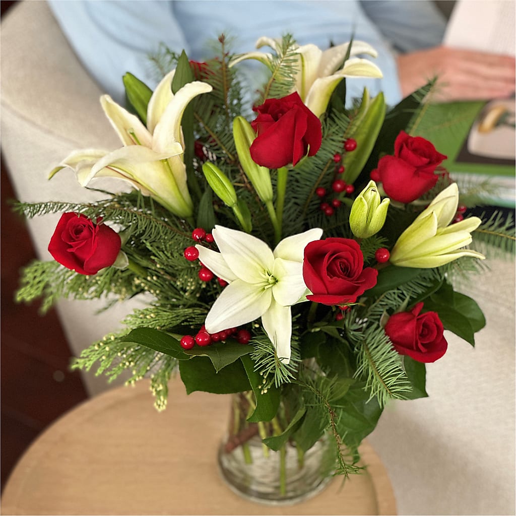 Sparkling Snowflakes Bouquet –  Roseland Floral Co Inc, Charlotte NC