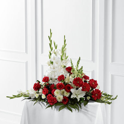 Crimson & White Arrangement –  Roseland Floral Co Inc, Charlotte NC