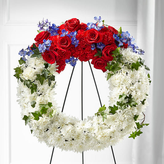 Patriotic Passion Wreath –  Roseland Floral Co Inc, Charlotte NC