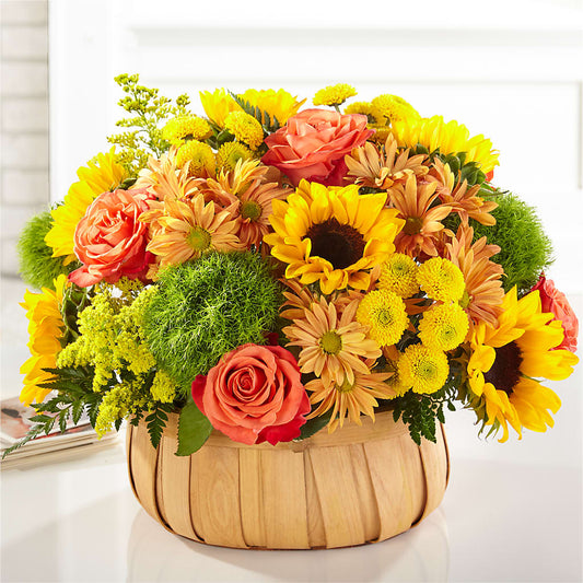 Harvest Sunflower Basket –  Roseland Floral Co Inc, Charlotte NC