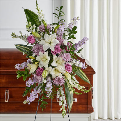 Grateful Hearts Standing Spray –  Roseland Floral Co Inc, Charlotte NC